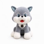 Custom husky dog plush toy front view