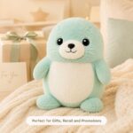 Custom seal plush toy stitching detail