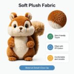 Custom squirrel plush toy size reference