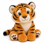 Custom tiger plush toy front view