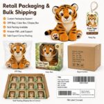 Custom tiger plush toy design detail
