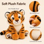 Custom tiger plush toy size reference