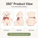 Custom white teddy bear plush toy size reference