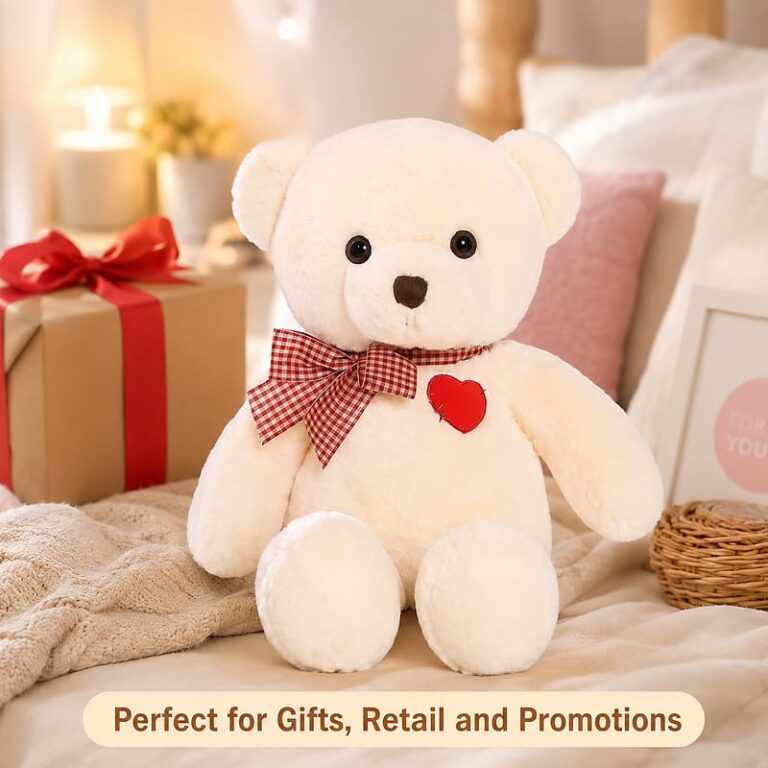 Custom White Teddy Bear Plush Toy for Wholesale OEM/ODM and Promotional Projects