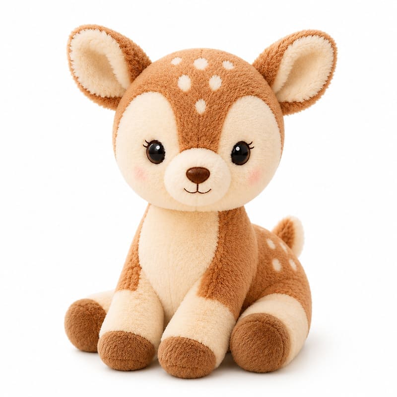 Deer plush toy front view