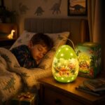 Dinosaur egg terrarium night light kit for kids – wholesale oem/odm craft gift set front side back view