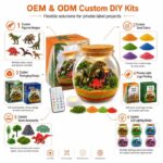 Dinosaur light up terrarium kit for kids – wholesale oem/odm craft gift set design detail