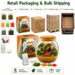 Dinosaur light up terrarium kit for kids – wholesale oem/odm craft gift set stitching detail