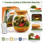 Dinosaur light up terrarium kit for kids – wholesale oem/odm craft gift set embroidered detail