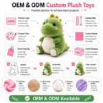 Dinosaur plush toy design detail
