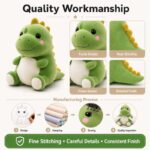 Dinosaur plush toy embroidered detail