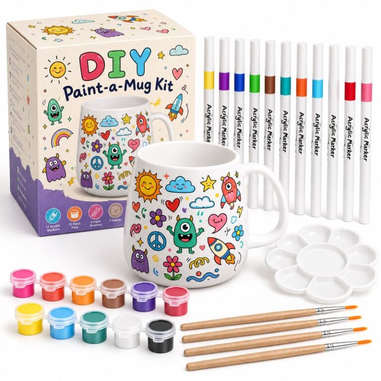 Doodle Ceramic Mug Painting Kit for Wholesale OEM/ODM Ceramic Craft Programs