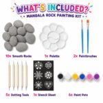 Dot mandala rock painting kit – wholesale oem/odm kids craft set front side back view