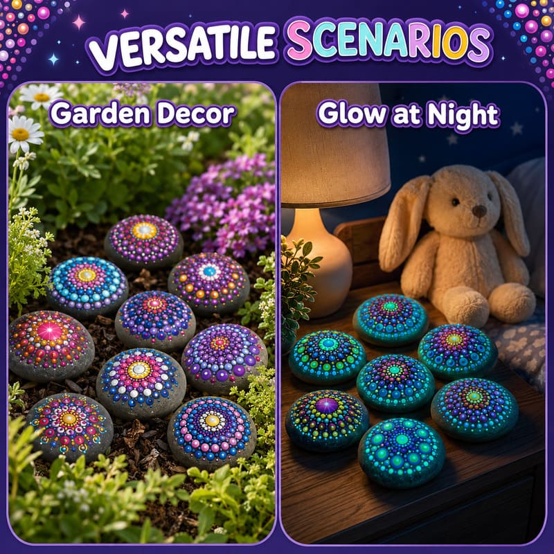 Dot mandala rock painting kit – wholesale oem/odm kids craft set embroidered detail