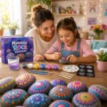 Dot mandala rock painting kit – wholesale oem/odm kids craft set stitching detail