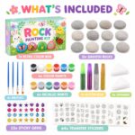 Easter bunny rock painting kit – wholesale oem/odm kids craft set front side back view