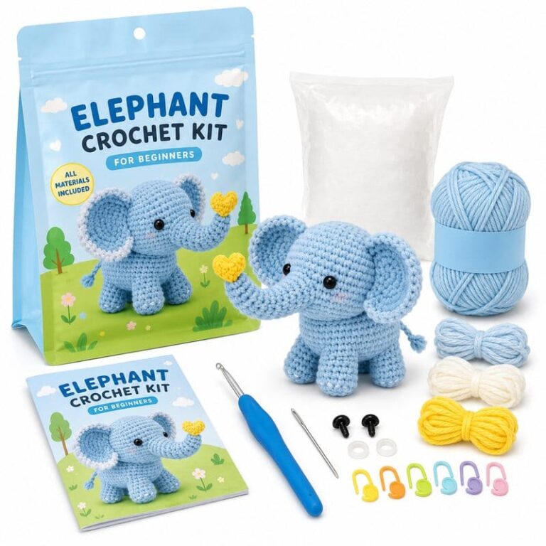 Elephant Amigurumi Crochet Kit for Beginners for Wholesale OEM/ODM Yarn Craft Programs