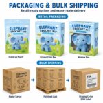 Elephant amigurumi crochet kit for beginners design detail