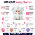 Elephant costume baby plush doll for custom retail and oem plush collections embroidered detail