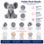 Elephant plush toy size reference