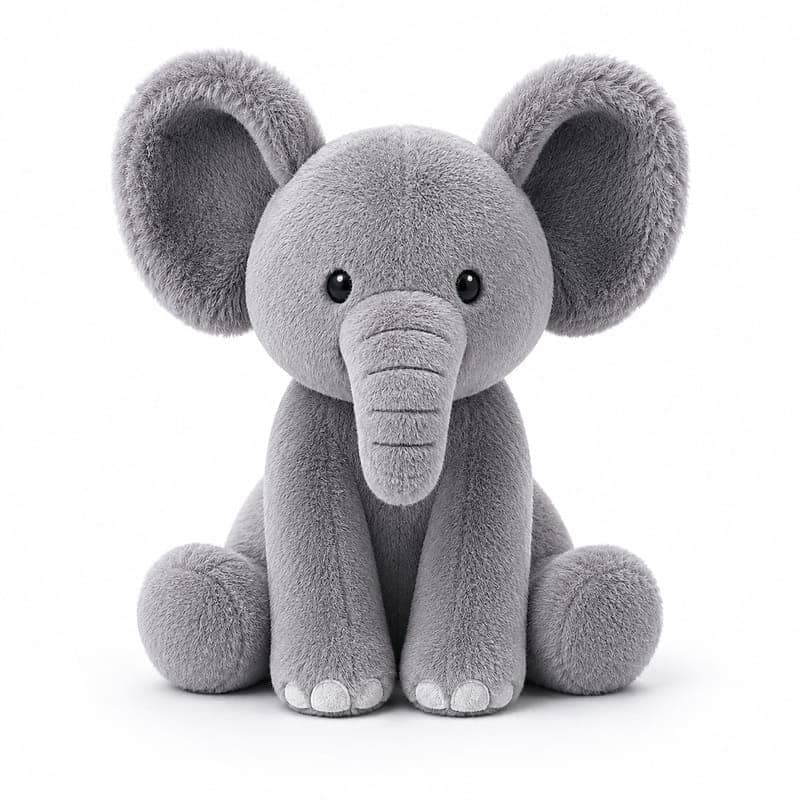 Elephant plush toy front view