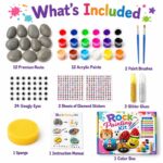 Emoji rock painting kit for kids – wholesale oem/odm kids craft set front side back view