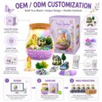 Fairy garden terrarium night light kit for kids – wholesale oem/odm craft gift set design detail
