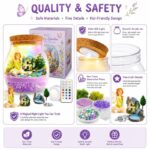 Fairy garden terrarium night light kit for kids – wholesale oem/odm craft gift set embroidered detail