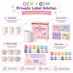 Floral paint your own mug kit embroidered detail