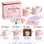 Floral paint your own mug kit size reference