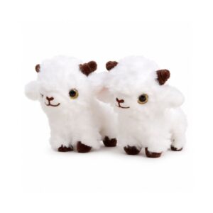 Fluffy White Lamb Plush Toy Pair for B2B wholesale and OEM plush projects