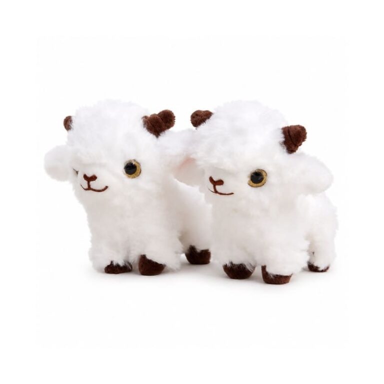 Fluffy White Lamb Plush Toy Pair for Wholesale Gift and Retail Programs