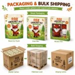 Fox amigurumi crochet kit for beginners design detail