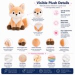 Fox plush toy size reference