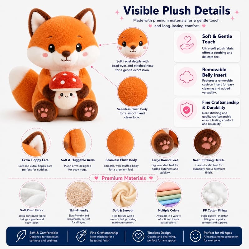 Fox stuffed animal size reference