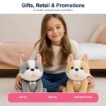 French bulldog plush toy set stitching detail