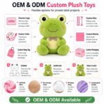 Frog plush toy design detail