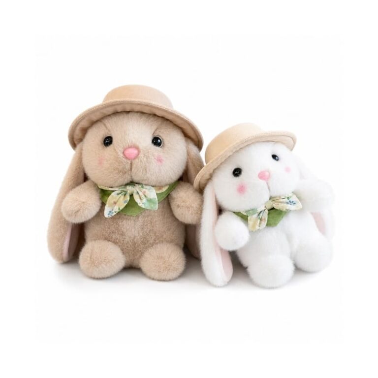 Garden Hat Bunny Plush Doll Pair for Custom Retail and OEM Plush Collections