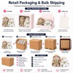 Garden hat bunny plush doll pair for custom retail and oem plush collections design detail