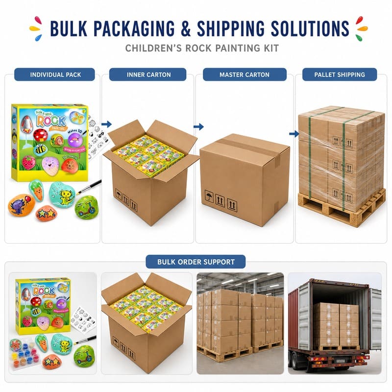 Garden rock painting kit for kids – wholesale oem/odm kids craft set stitching detail