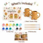 Gingerbread mug painting kit front side back view