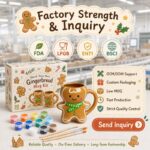 Gingerbread mug painting kit design detail