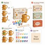 Gingerbread mug painting kit embroidered detail