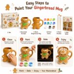 Gingerbread mug painting kit size reference
