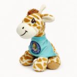 Giraffe plush toy front view