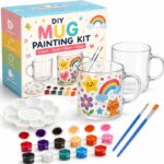 Glass mug painting kit front view