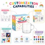 Glass mug painting kit embroidered detail