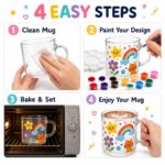 Glass mug painting kit size reference