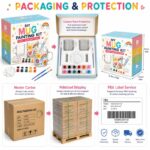 Glass mug painting kit stitching detail