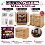 Glow-in-the-dark heart rock painting kit – wholesale oem/odm kids craft set design detail